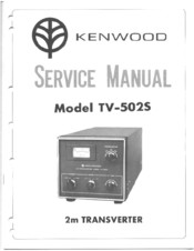 Kenwood TV-502S Service Manual