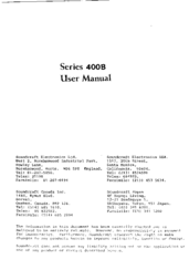 SoundCraft 400B Series User Manual