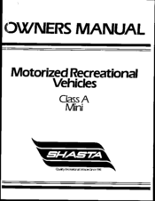 Shasta Class A Owner's Manual