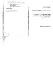 Reecom Electronics R-1650 Owner's Manual