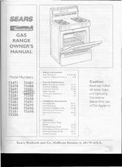 Kenmore 75586 Owner's Manual