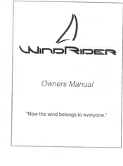 WindRider WR16 Owner's Manual