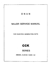 Onan CCK Series Service Manual