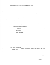 Pilot Communications 264 Operating Instructions Manual