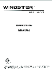 Windster RA-1730 Operation Manual