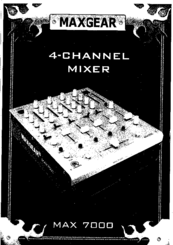 Max Gear MAX 7000 Instruction Manual