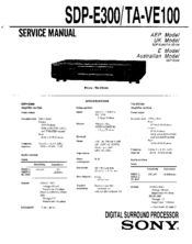 Sony SDP-E300 Service Manual
