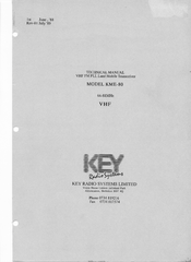 KEY KME-80 Technical Manual