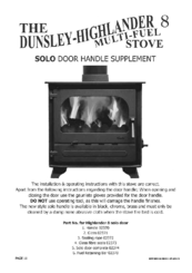 Dunsley Heat Highlander 8 Solo Installation And Operating Instructions Manual
