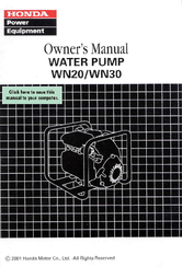 Honda WN30 Owner's Manual