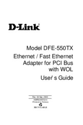 D-Link DFE-550TX User Manual
