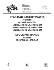 Star STAR-MAX 601SPRD Installation And Operating Instructions Manual