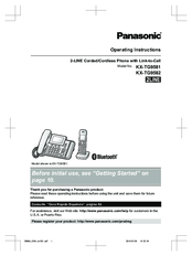 Panasonic 2LINE KX-TG9581 Series Operating Instructions Manual