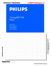 Philips BDP7100 Service Training