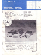Volvo 2045 Installation Instructions Manual