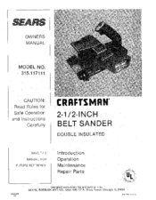 Craftsman 315.117111 Owner's Manual