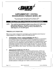 Daka Corporation 621 Installation Manual