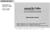 Security Labs SLM416 Use And Care Manual