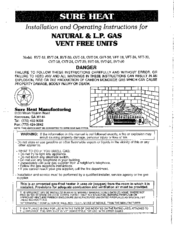 Sure Heat CVT-18 Installation And Operating Instrictions