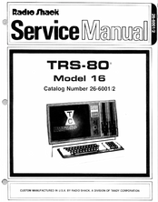 Tandy TRS-80 Model 16 Service Manual