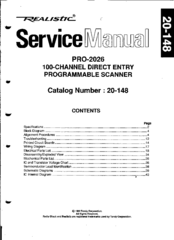 Realistic PRO-2026 Service Manual