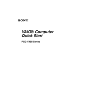 Sony VAIO PCG-VX80 Series Quick Start Manual