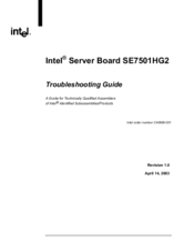 Intel SE7501HG2 Troubleshooting Manual