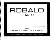Robalo 2008 Dual Console Owner's And Operator's Manual