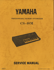 Yamaha CS-40M Service Manual