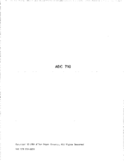 Allen Organ Company ADC 710 Owner's Manual