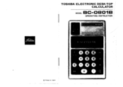 Toshiba BC-0801B Operating Instructions Manual