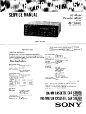 Sony XR-7150 Service Manual