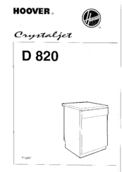Hoover Crystaljet D 820 User Manual