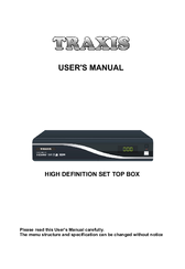 Traxis DBS6000HD User Manual