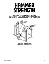 Hammer Strength MTSP Unpacking And Assembly Instructions