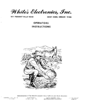 White's Nuggetmaster T.R. Operator Instructions Manual