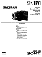 Sony SPK-TRV1 Service Manual
