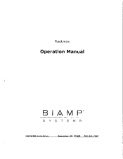 Biamp Rackmax Operation Manual