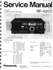 Panasonic RF-4800 Service Manual