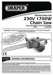 Draper CS18350A Instructions For