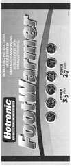 Hotronic FootWarmer Power Plus 2.7 Custom Operating Instructions Manual