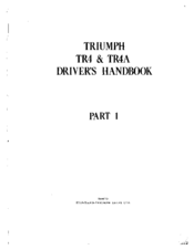 Triumph TR4 Driver's Handbook Manual