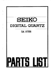 Seiko A156A Technical Manual
