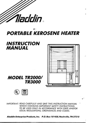 Aladdin TR2000 Instruction Manual