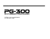 Roland PG-300 Owner's Manual