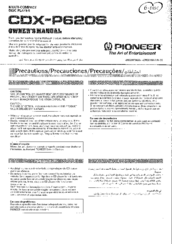 Pioneer CDX-P620S Owner's Manual