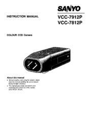 Sanyo VCC-7812P Instruction Manual