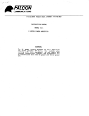 Falcon 4114 Instruction Manual
