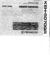Pioneer KEH-5070QR Owner's Manual