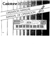 Casio Casiotone MT-220 Operation Manual
